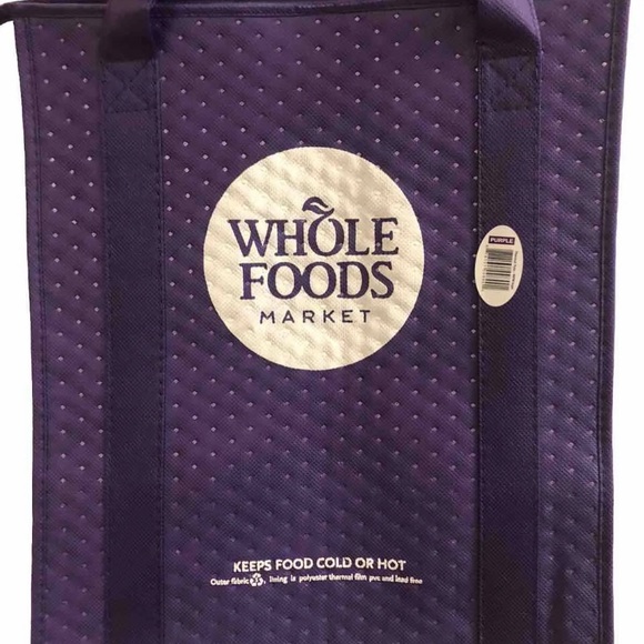Whole Foods Insulated Bag Reusable Purple New - Picture 2 of 7